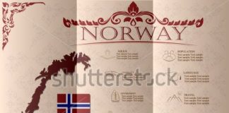 Statistics infographic : Norway infographics, statistical data, sights. Vector illustration