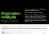 Statistics infographic : Regression Analysis at a Glance