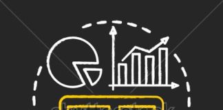 Statistics infographic : Stock Vector: Statistics study, scientific research chalk concept icon. Chart, r…
