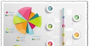 Statistics infographic : Timeline statistics infographics vector