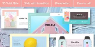 Statistics infographic : Voltia PowerPoint Temp