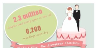 Statistics infographic : Wedded Bliss: The Storybook Statistics