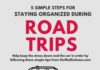 Travel infographic – 5 Organization Tips for Road Trips