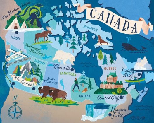 Travel infographic - Canada map for Boundless Magazine - Sara Mulvanny ...