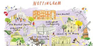 Travel infographic – Clair Rossiter – Map of Nottingham #map #nottingham