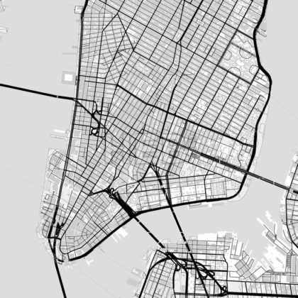 Travel infographic - Downtown map of Manhattan, light - InfographicNow ...