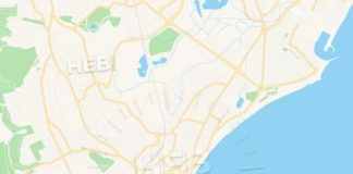 Travel infographic – Eastbourne, England Vector Map – Classic Colors