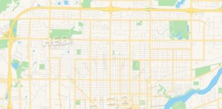 Travel infographic – Empty vector map of Appleton, Wisconsin, USA