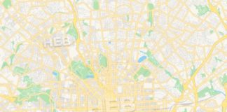 Travel infographic – Empty vector map of Baltimore, Maryland, USA