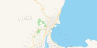 Travel infographic – Empty vector map of Cap-Haïtien, Nord, Haiti