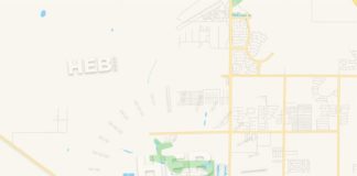 Travel infographic – Empty vector map of Casa Grande, Arizona, USA