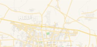 Travel infographic – Empty vector map of Celaya, Guanajuato, Mexico