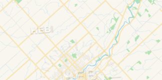 Travel infographic – Empty vector map of Chatham-Kent, Ontario, Canada