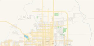 Travel infographic – Empty vector map of Ciudad Obregón, Sonora, Mexico