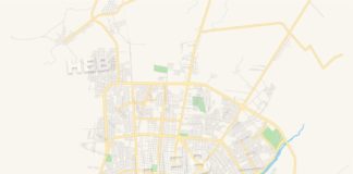 Travel infographic – Empty vector map of Ciudad Victoria, Tamaulipas, Mexico