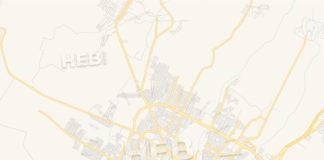 Travel infographic – Empty vector map of Ciudad de Villa de Álvarez, Colima, Mexico