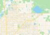 Travel infographic – Empty vector map of Clovis, California, USA