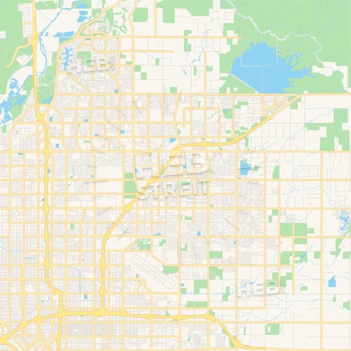 Travel infographic - Empty vector map of Clovis, California, USA ...