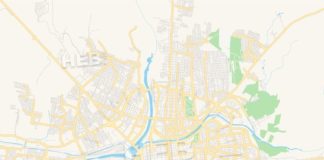 Travel infographic – Empty vector map of Culiacán, Sinaloa, Mexico