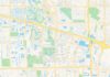 Travel infographic – Empty vector map of Davie, Florida, USA