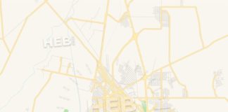 Travel infographic – Empty vector map of Delicias, Chihuahua, Mexico