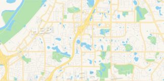 Travel infographic – Empty vector map of Eagan, Minnesota, USA