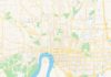 Travel infographic – Empty vector map of Evansville, Indiana, USA