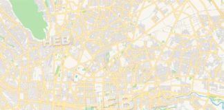 Travel infographic – Empty vector map of Guadalupe, Nuevo León, Mexico