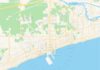 Travel infographic – Empty vector map of Gulfport, Mississippi, USA