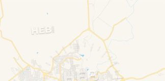 Travel infographic – Empty vector map of Hidalgo del Parral, Chihuahua, Mexico