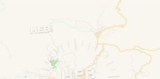 Travel infographic – Empty vector map of Huehuetenango, Huehuetenango, Guatemala