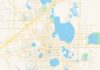 Travel infographic – Empty vector map of Lakeland, Florida, USA
