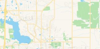 Travel infographic – Empty vector map of Lakeville, Minnesota, USA