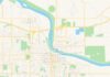 Travel infographic – Empty vector map of Lawrence, Kansas, USA
