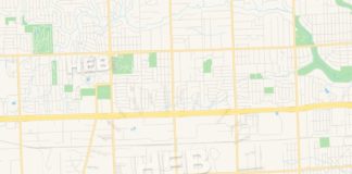 Travel infographic – Empty vector map of Livonia, Michigan, USA