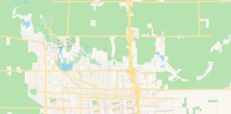 Travel infographic – Empty vector map of Lodi, California, USA
