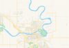 Travel infographic – Empty vector map of Medicine Hat, Alberta, Canada