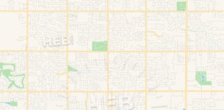 Travel infographic – Empty vector map of Meridian, Idaho, USA