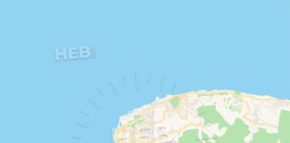 Travel infographic – Empty vector map of Montego Bay, Saint Catherine, Jamaica