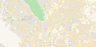 Travel infographic – Empty vector map of Monterrey, Nuevo León, Mexico