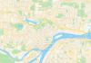Travel infographic – Empty vector map of New Westminster, British Columbia, Canada