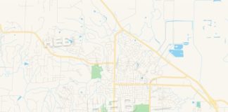 Travel infographic – Empty vector map of O Fallon, Missouri, USA