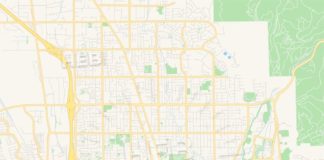 Travel infographic – Empty vector map of Orem, Utah, USA
