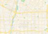 Travel infographic – Empty vector map of Paramount, California, USA