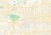 Travel infographic – Empty vector map of Pomona, California, USA
