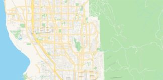 Travel infographic – Empty vector map of Provo, Utah, USA