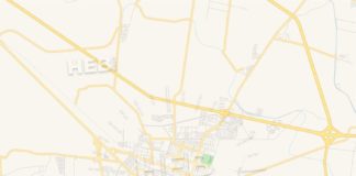 Travel infographic – Empty vector map of Salamanca, Guanajuato, Mexico