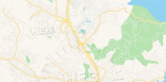 Travel infographic – Empty vector map of San Rafael, California, USA