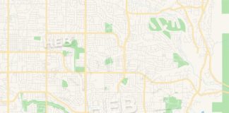 Travel infographic – Empty vector map of Sandy, Utah, USA