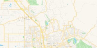 Travel infographic – Empty vector map of Santa Rosa, California, USA